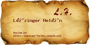 Lézinger Helén névjegykártya
